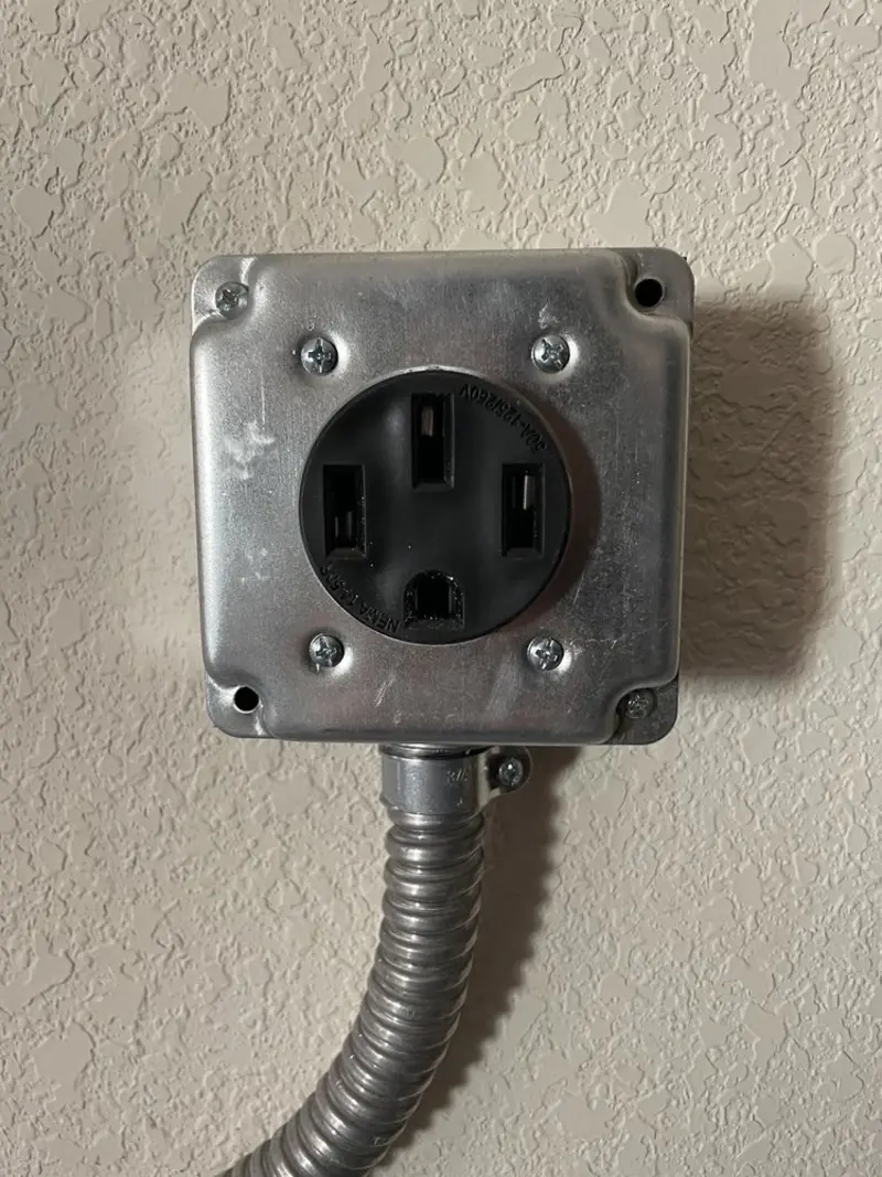NEMA 14-50 outlet installed for Electrical Panel Upgrade in Oregon